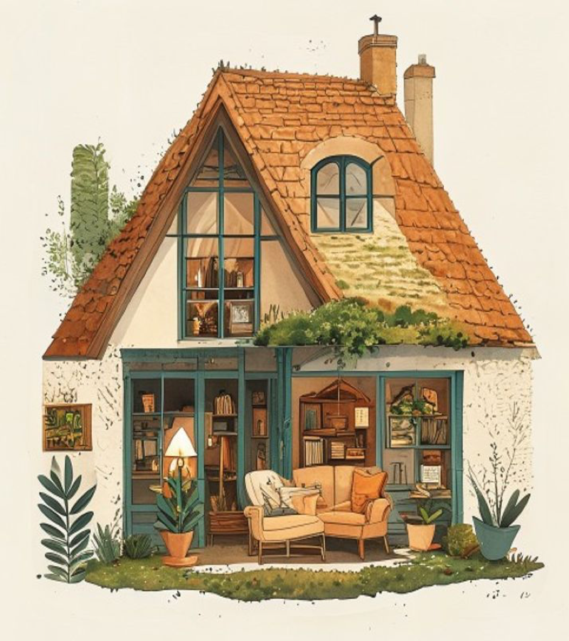 Maison chaleureuse et bien isolée